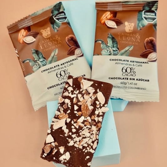 TABLETA ALMENDRAS Y CAFÉ CACAO 60%