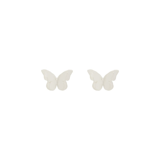 Aretes Mini Mariposa Doble Plata