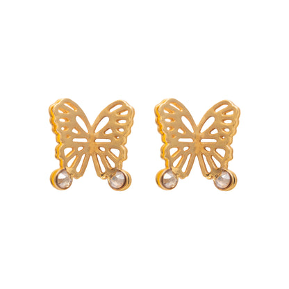 Aretes Topos Mariposa Doble de Dayana Montoya