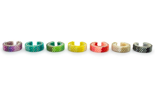 Earcuff tejido 4 lineas de Delicas