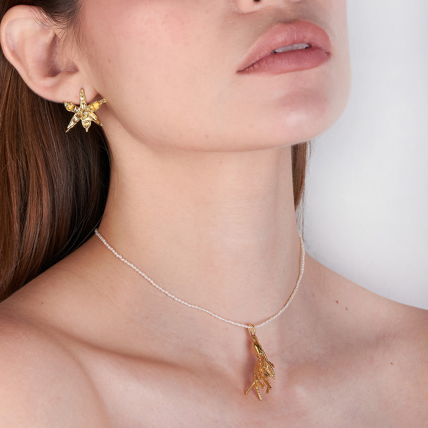 Collar Pino Perla Oro