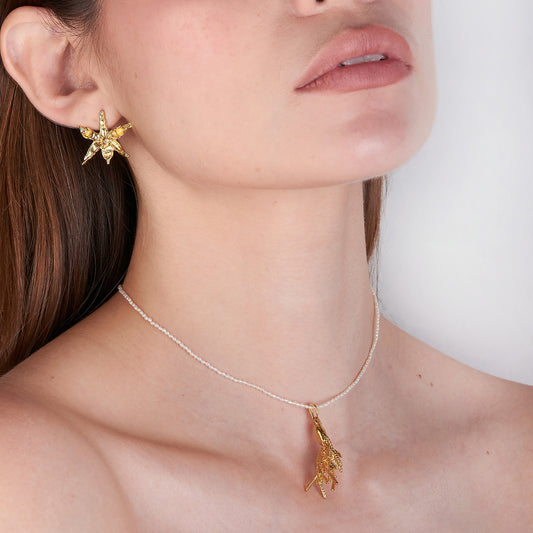 Collar Pino Perla Oro