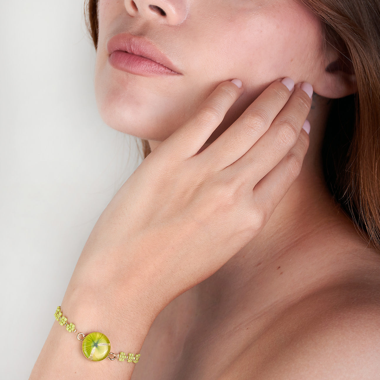 Pulsera  Tejida Miyuki Flores-Rombitos