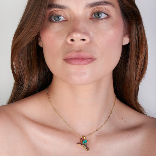 Collar LDG Colibrí Silueta