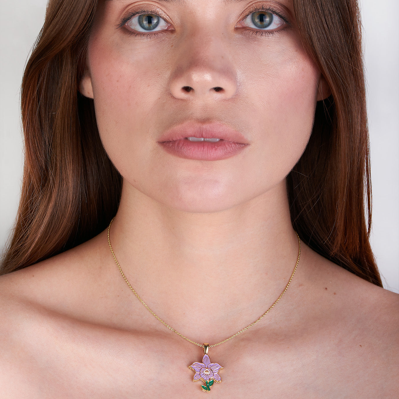 Collar LDG Silueta Flor Orquídea Cymbidium