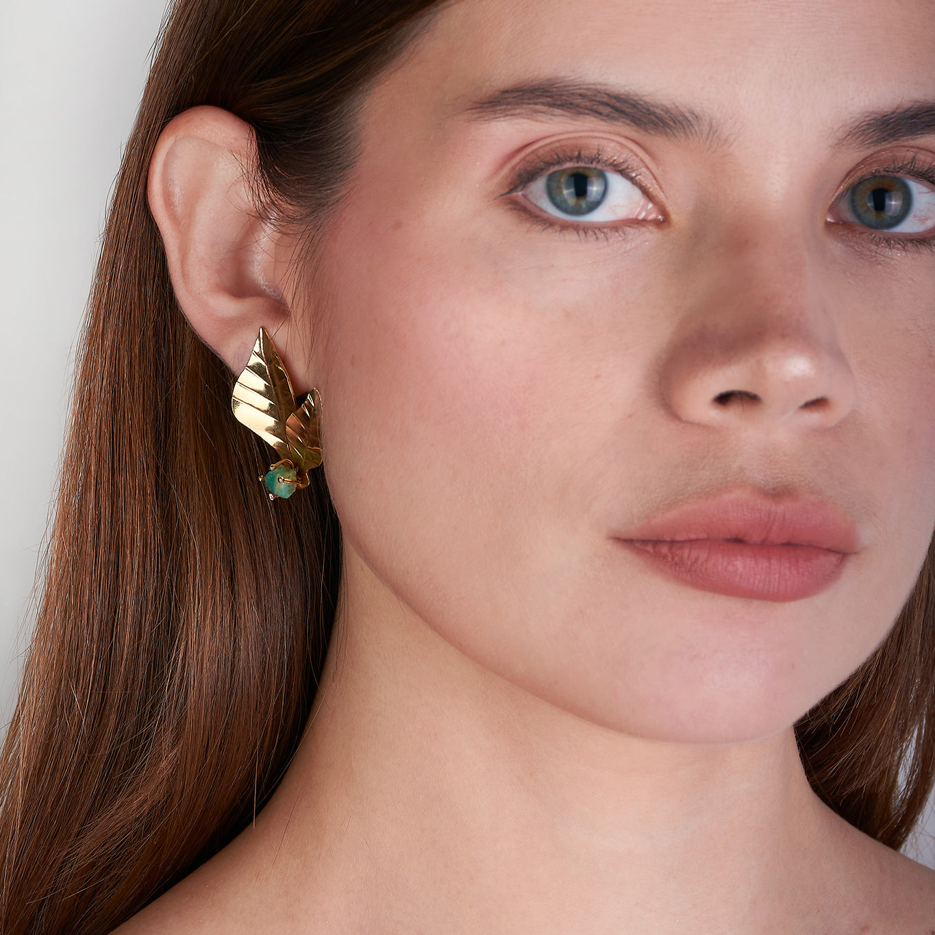 Aretes Dos Hojas Ow Esm