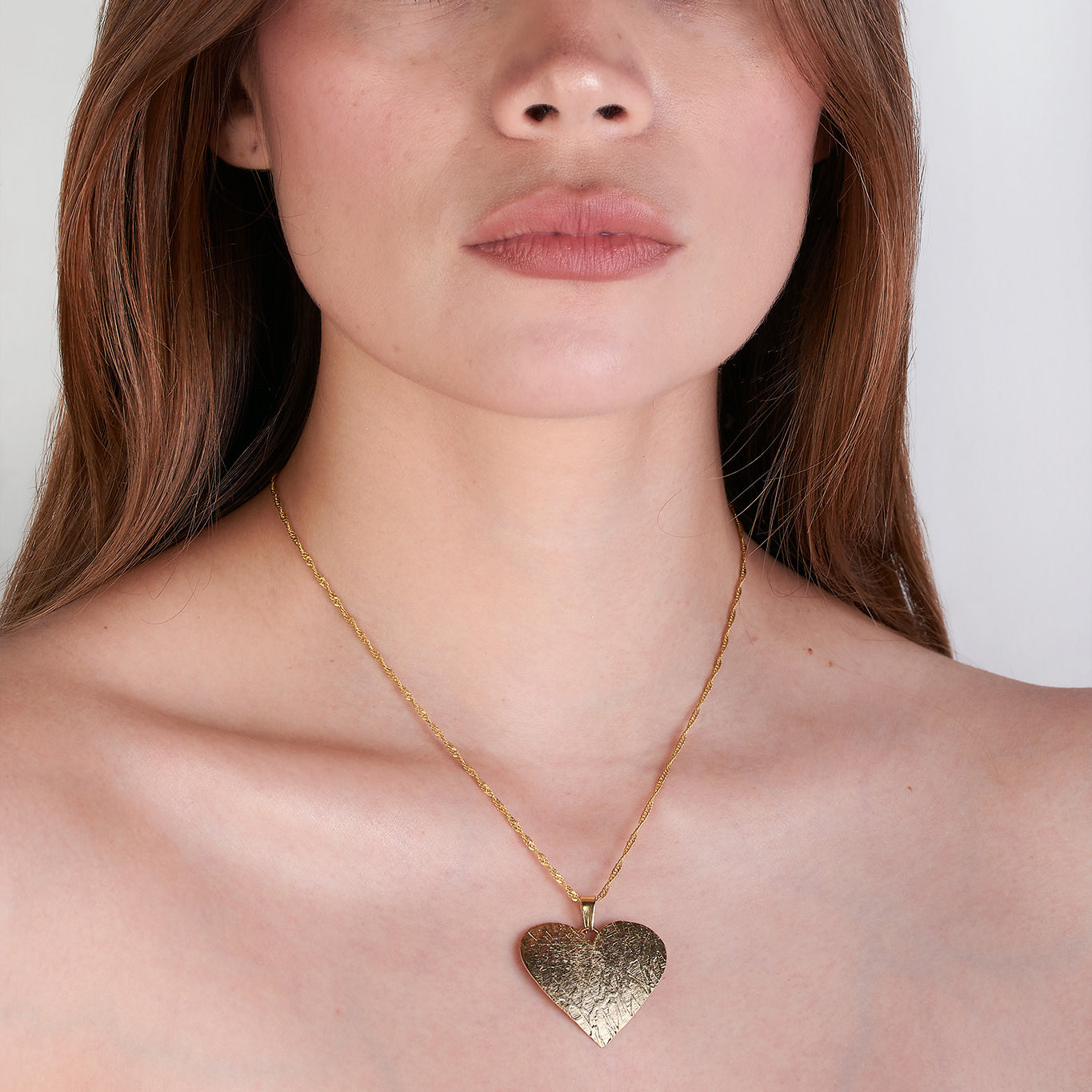 Cadena Dije Corazón Maxi Lineas