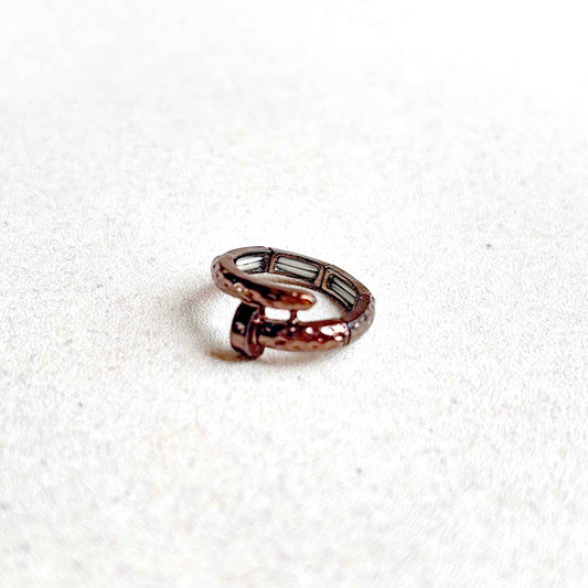 Anillo clavo metal envejecido elastico