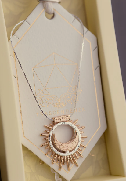 Collar Lunas Plata/Oro Rosa