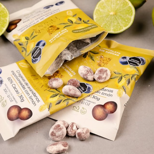 GRAGEAS ARÁNDANOS CHOCOLATE Y LIMÓN 60% CACAO