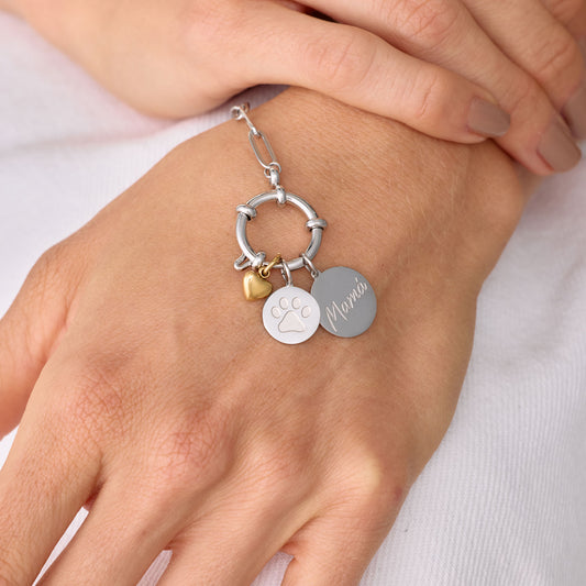Charm Huellita Plateado