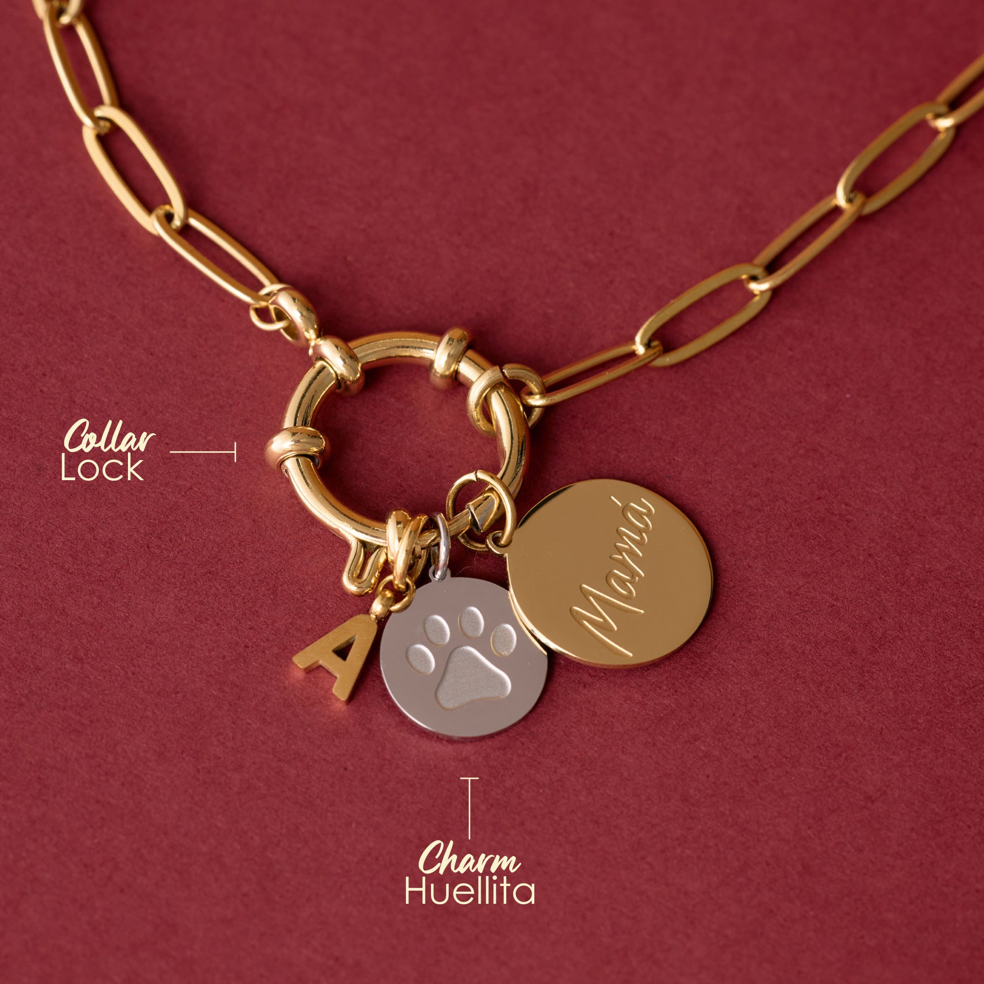 Charm Huellita Plateado