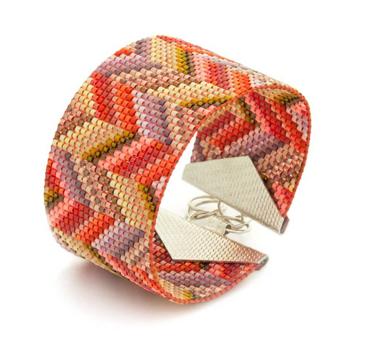Pulsera 21 puntos de Miyuki + Broche en Plata