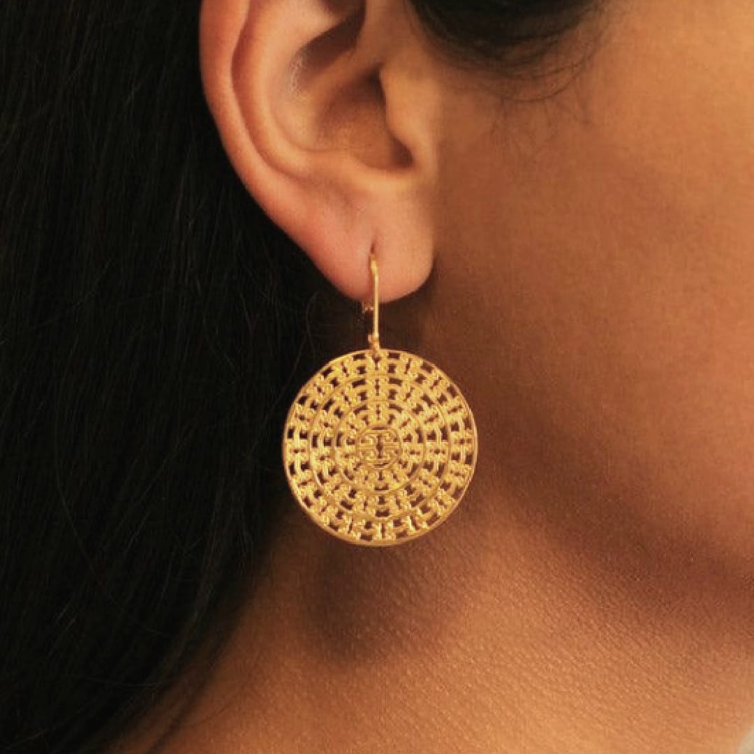 Aretes Kana Wayu - Brillo Guajiro Dorado