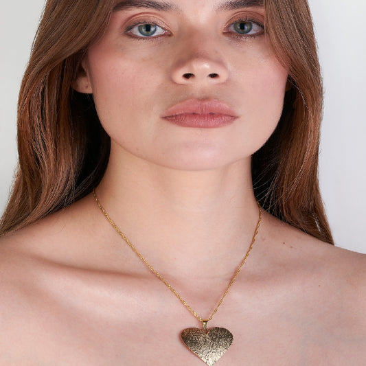 Cadena Dije Corazón Maxi Lineas