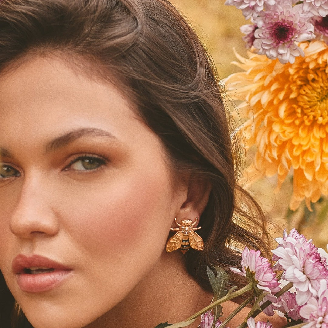 Aretes Abeja Clear