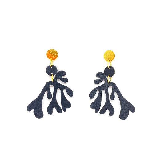 Aretes medio circulo y coral de Minimalina