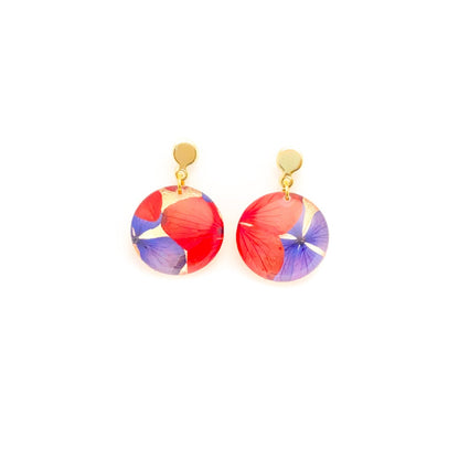 Aretes Topo Colgante Resina