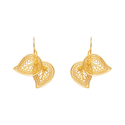 Aretes Hojas Concavas Zigzag