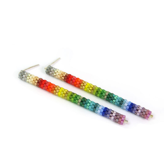 Aretes cilindro multicolor de Pilar Restrepo (4538274807908)