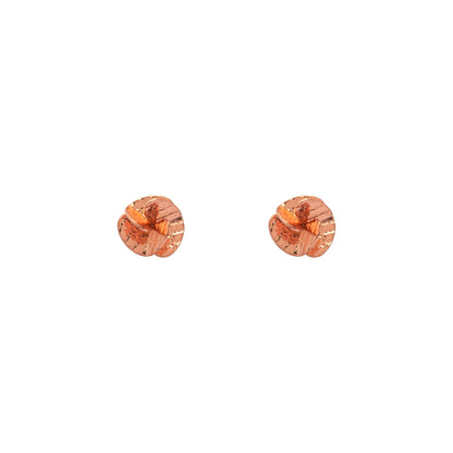 Aretes Hélice Mini Oro Rosado enchape oro 24k