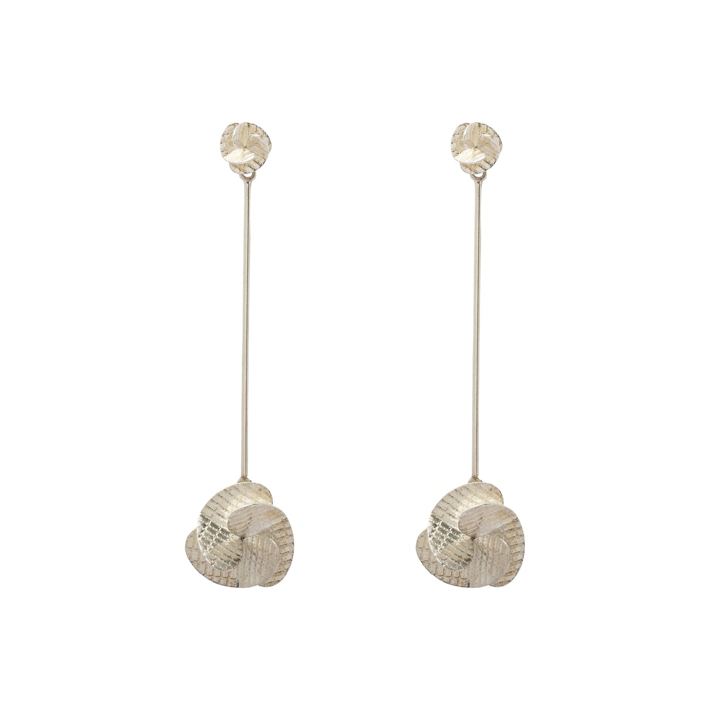 Aretes Hélice Largos Plata