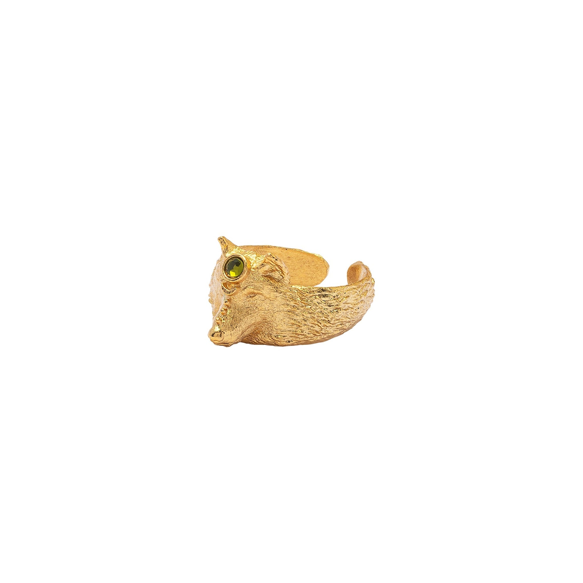 Anillo Tótem de Oro Lobo