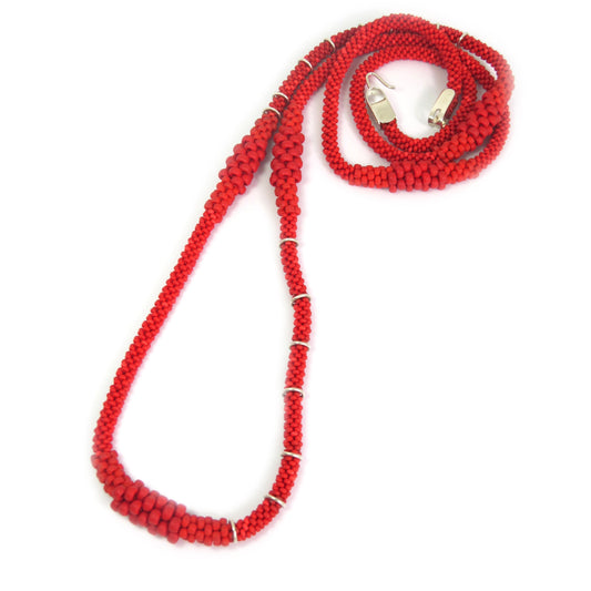 Collar degrade rojo Claudia Fajardo (4431692791908)